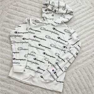 Champion Hoodie Logo Pullover Sweatshirt - Youth XL